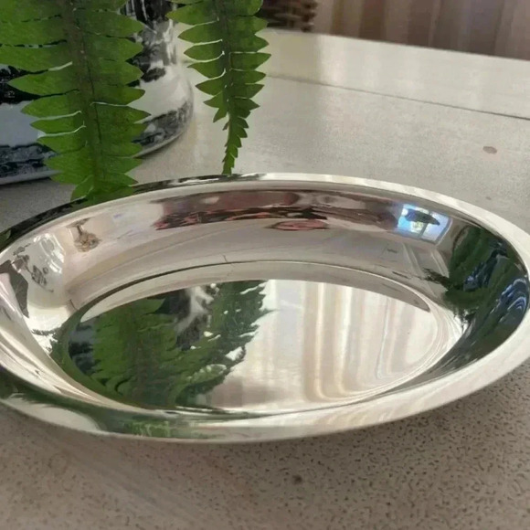 Vintage Oval Silver Plated Handled Serving Lid for Silver Dish - Picture 7 of 7